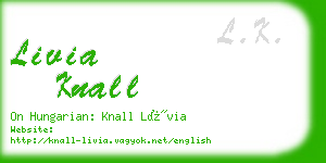 livia knall business card